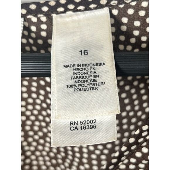 Babydoll Top Y2K 16 Brown Ruffle Flouncy Sleeve Polka Dot Coquette Fairy Emma - Picture 5 of 6